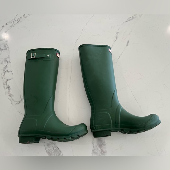 Hunter Women's Original Tall Rain Boots Green - Picture 6 of 6